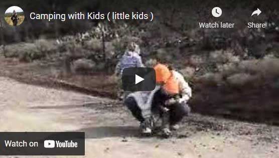 Camping with kids video image.